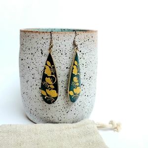 Vintage Teardrop Floral Earrings